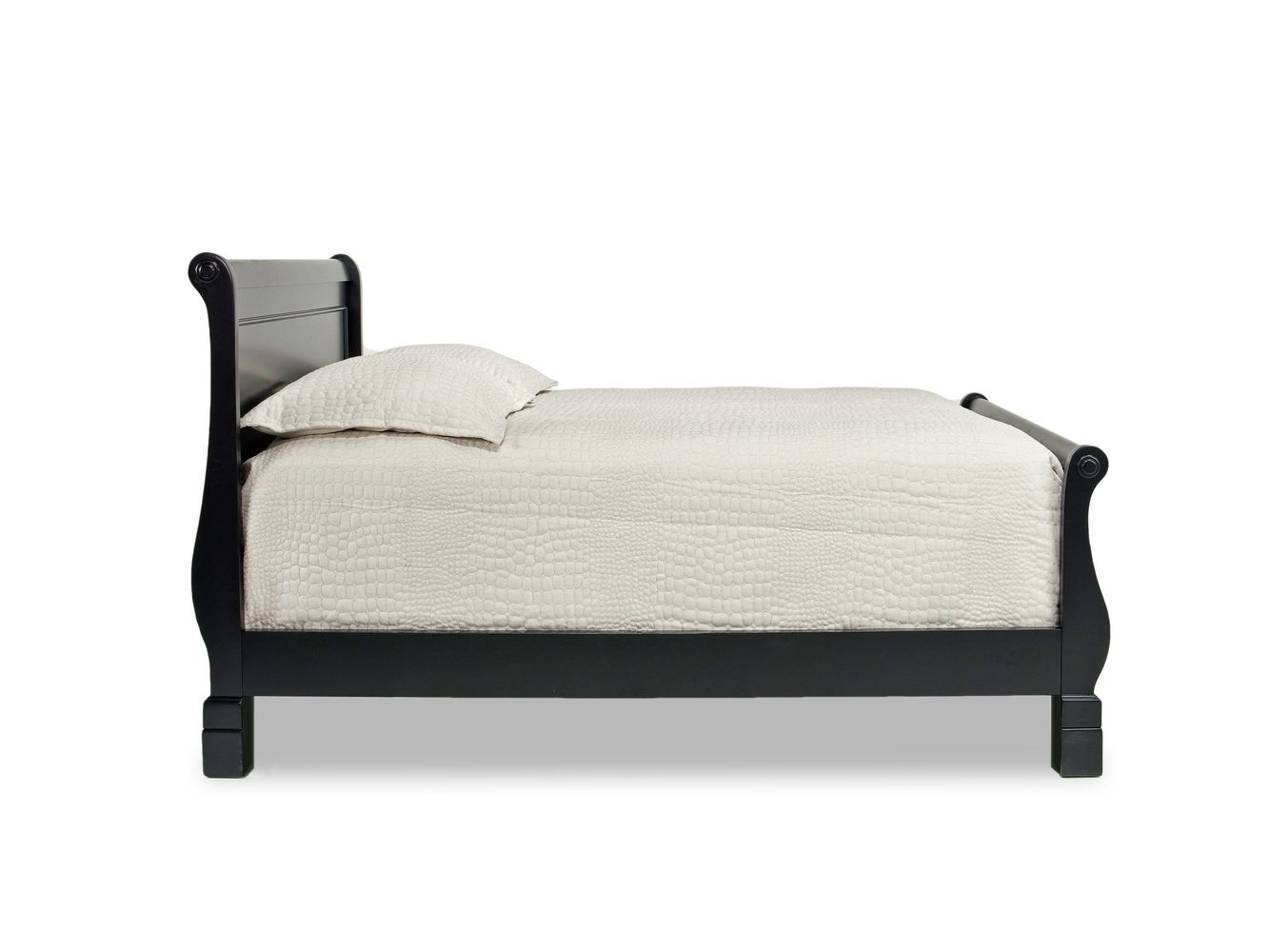 Black Sleigh Bed - Greenville Mattress Company