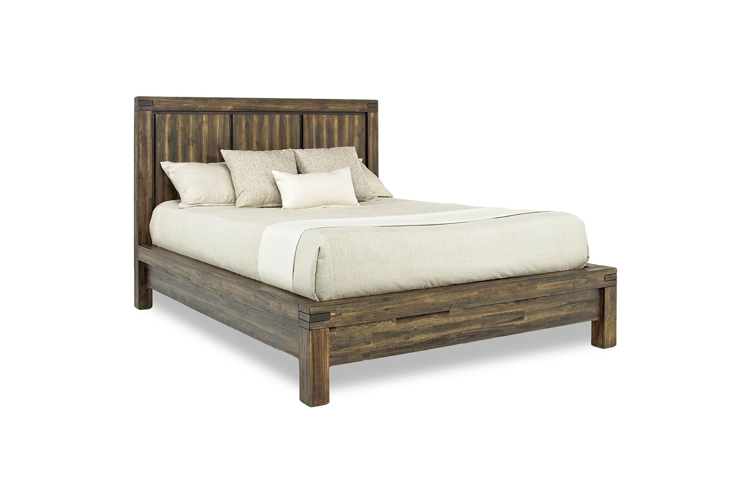 Meadow Panel Bed in Gray Full Beds Bedroom
