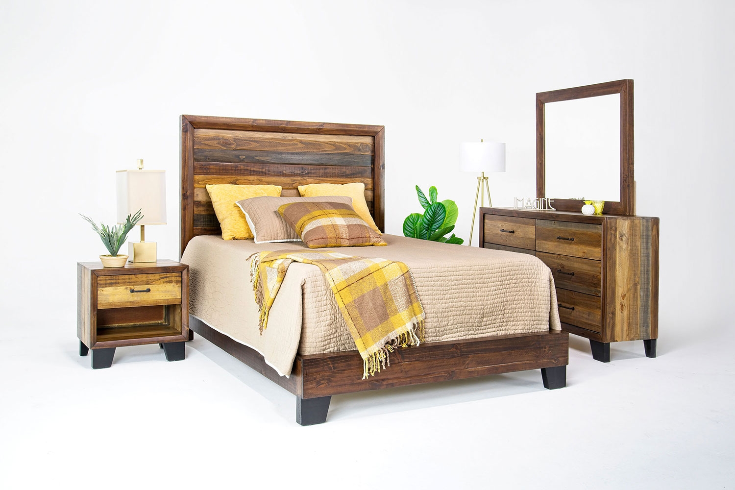 Salida Panel Bedroom Set in Brown, Full Bedroom Sets Bedroom