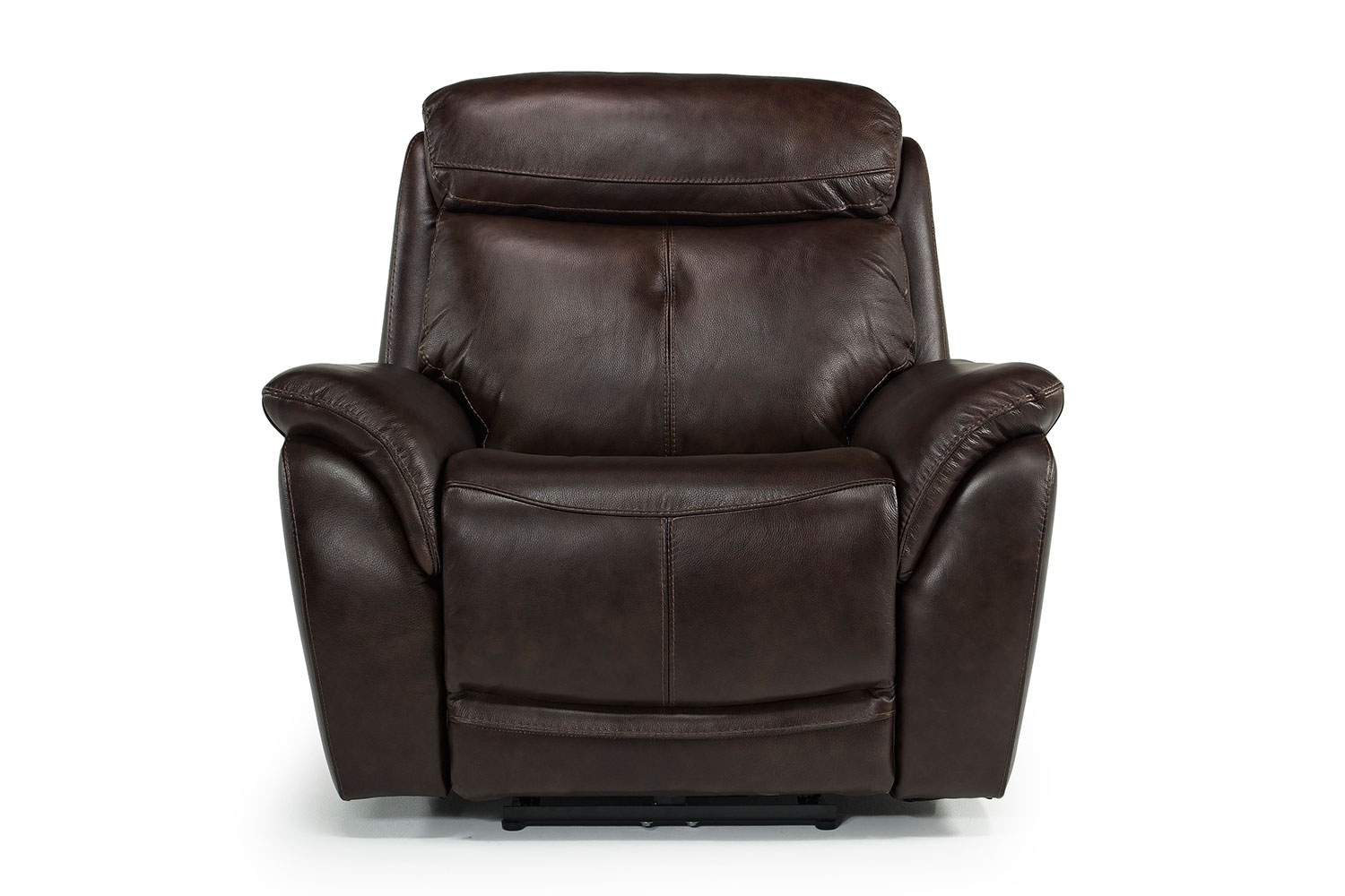 alpha real leather swivel recliner