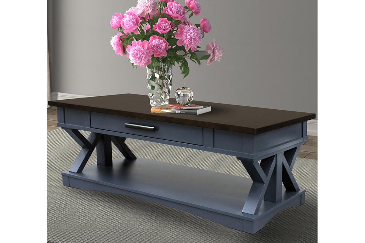 Americana Coffee Table in Blue Coffee Tables Living Room