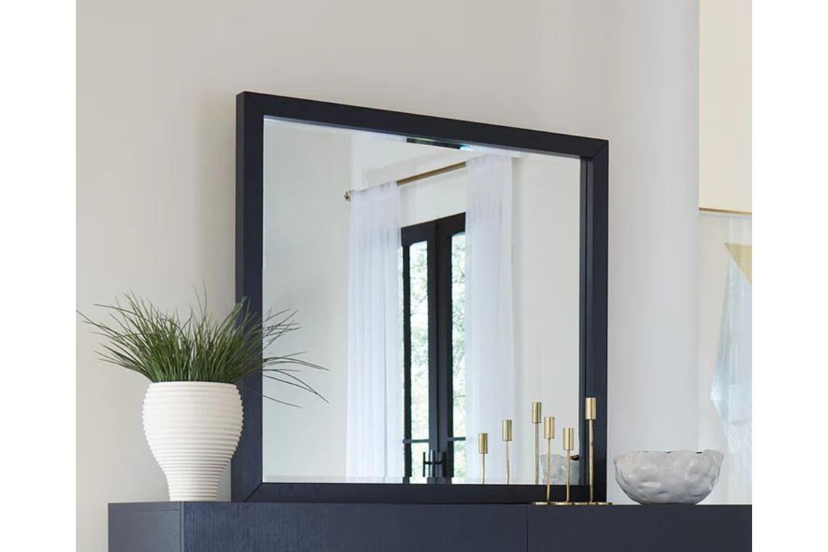 Argento Mirror in Navy Blue Dressers & Mirrors Bedroom