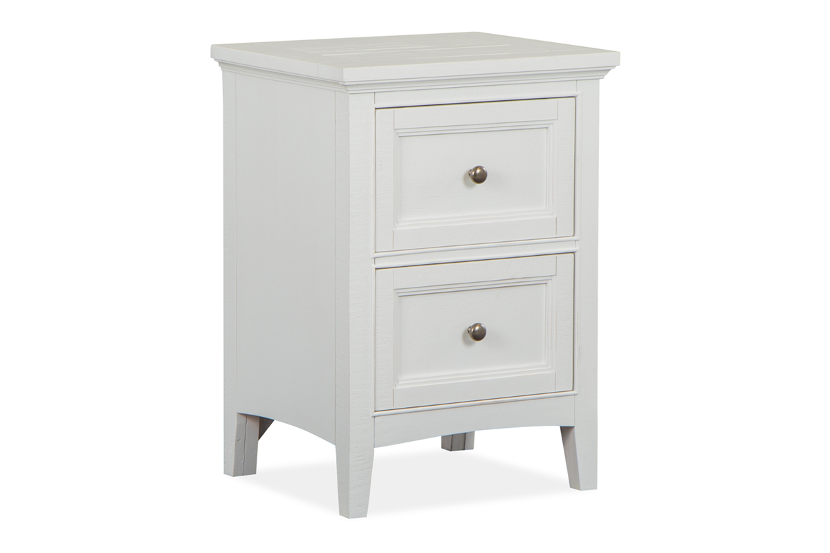 Bay Creek 2 Drawer Nightstand in White Nightstands Bedroom
