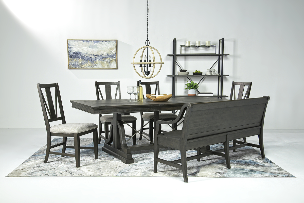 Table with high back bench hotsell