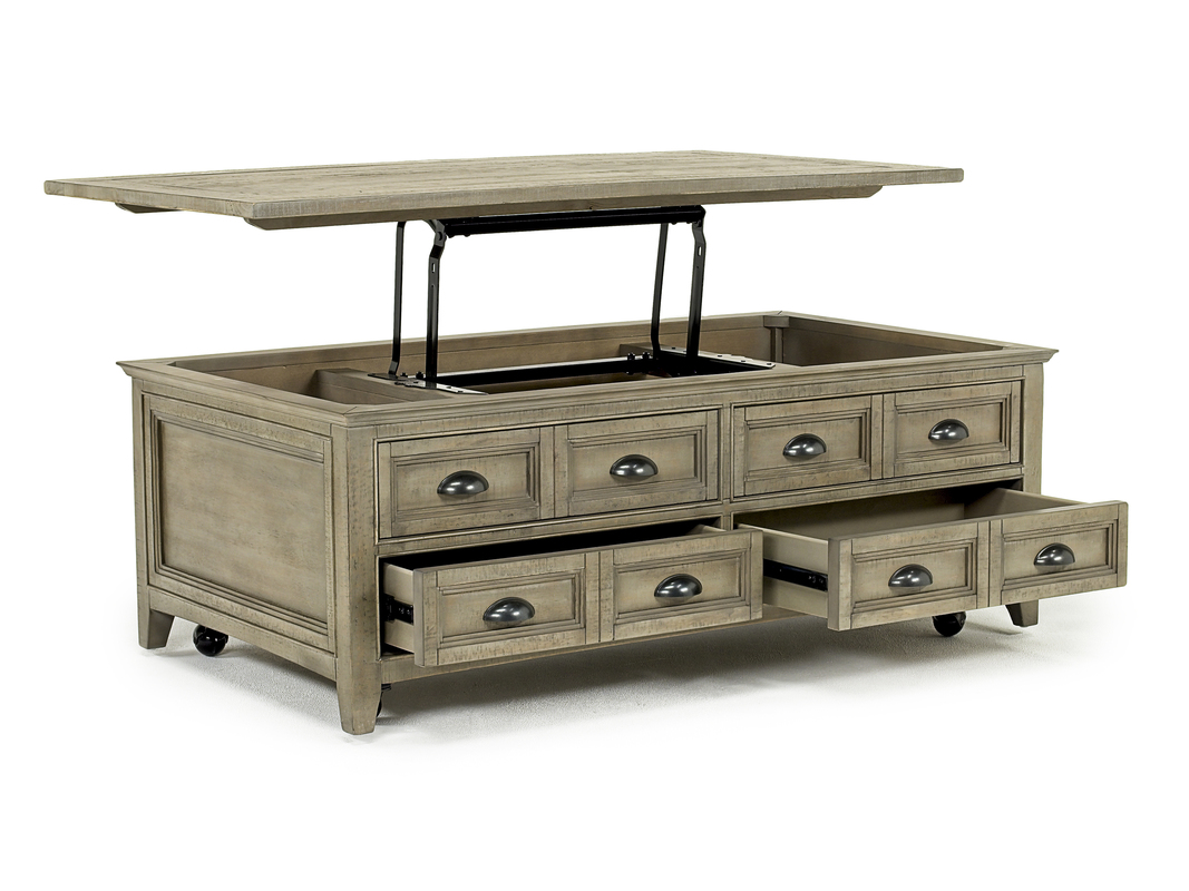 Coastal lift top store coffee table
