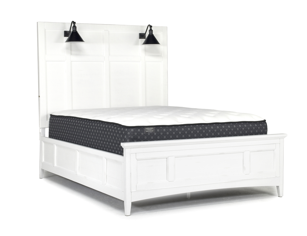 Bay Creek Panel Bed in Chalk White, Queen Beds Bedroom