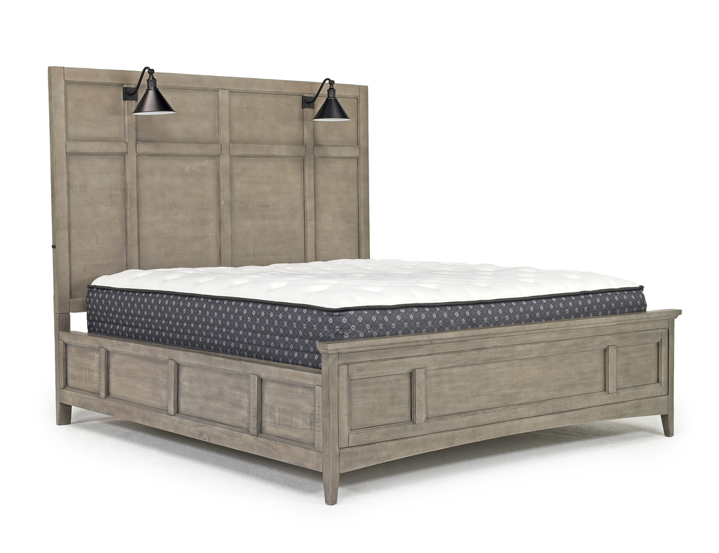 Bay Creek Panel Bed in Light Gray, Eastern King Beds Bedroom