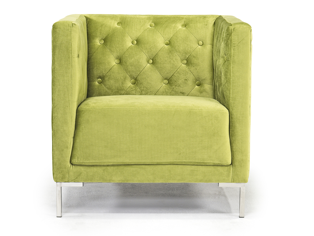 Light green velvet chair clearance
