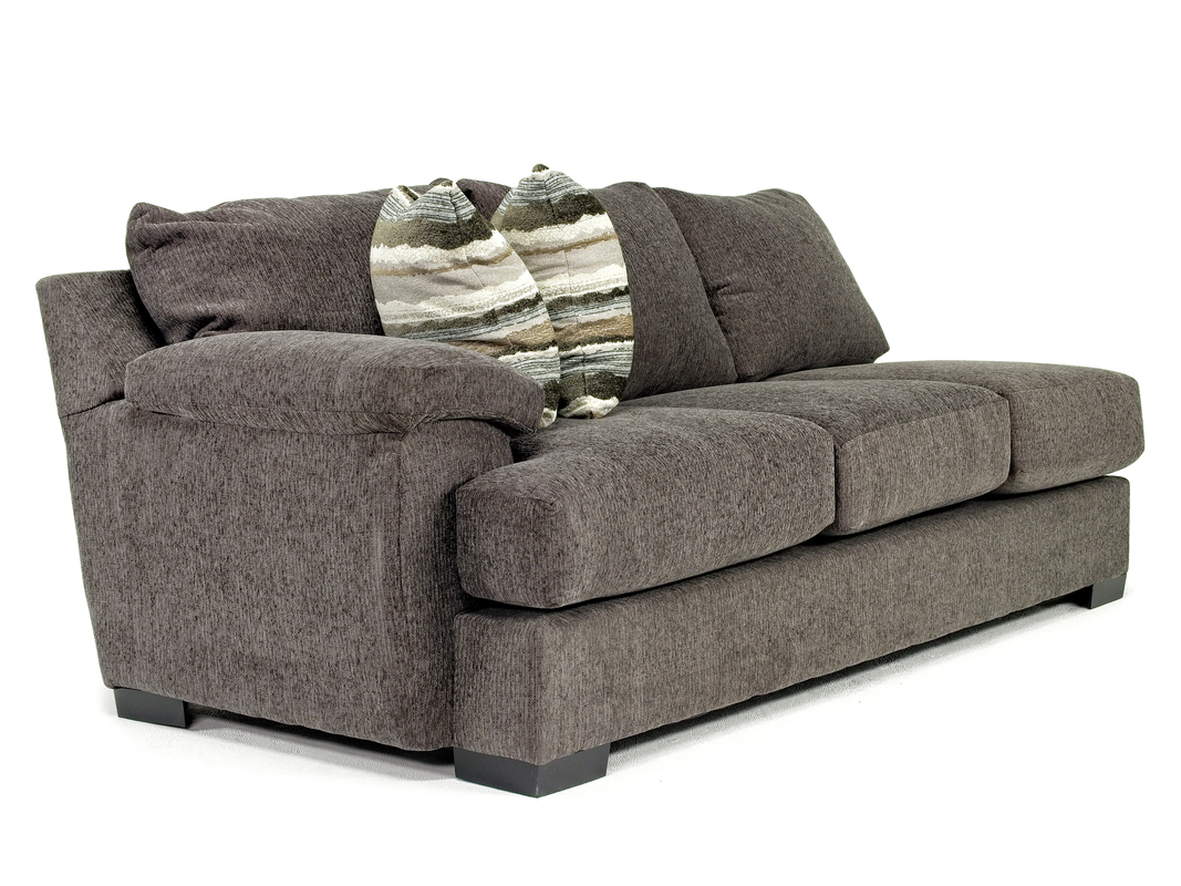 Bermuda 1 Arm Sofa in Victory Sterling, Left Facing, Down Mor Furniture
