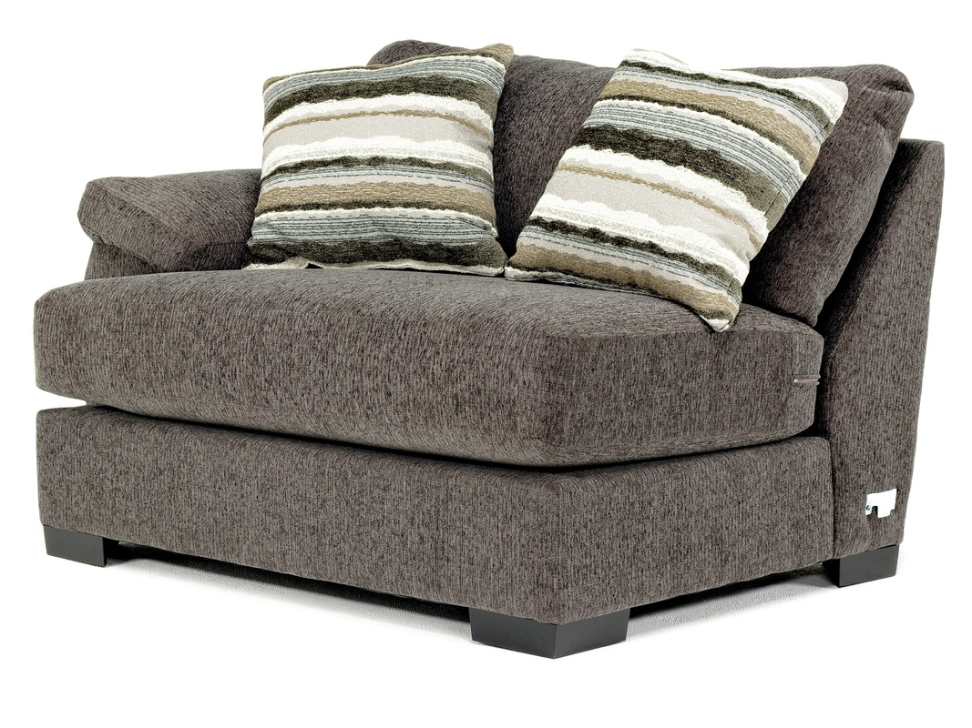 Bermuda 1 Arm XL Chair in Victory Sterling, Left Facing, Down Mor