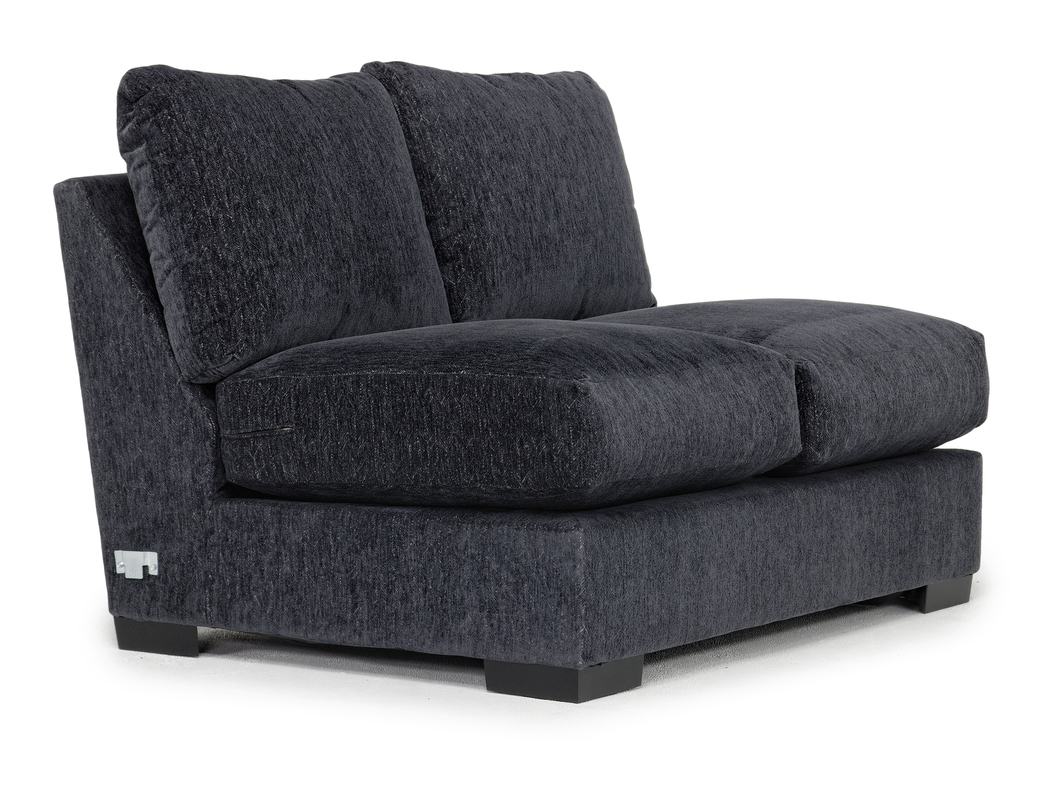 Bermuda Armless Loveseat in Flint Pacific, Down Mor Furniture