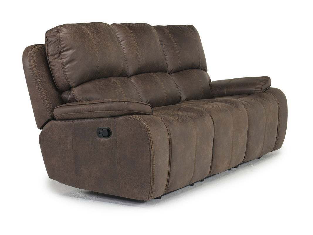 Brookings Reclining Sofa in Brown Sofas Living Room