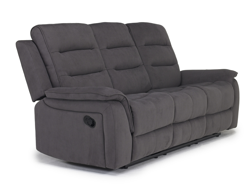 Chanell Reclining Sofa in New Nappa Gray Sofas Living Room