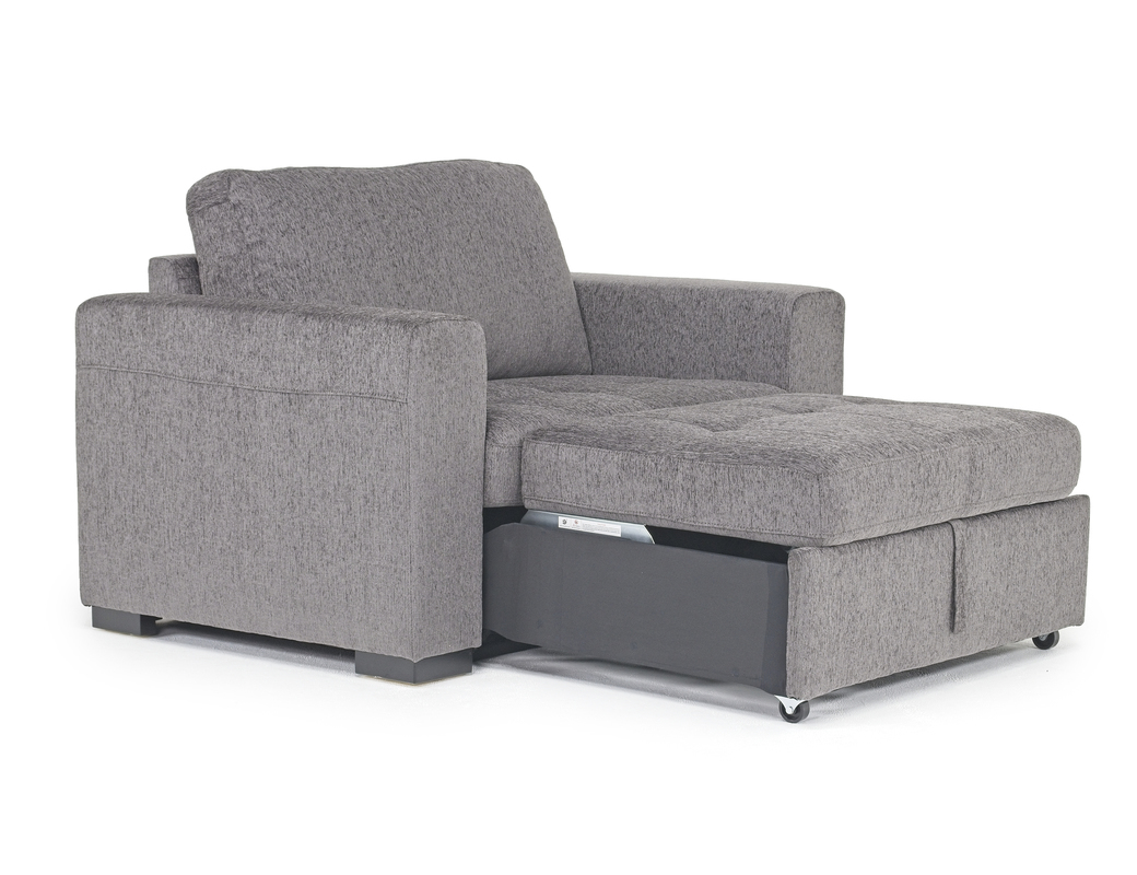 Claire Twin Sleeper Chair in Posh Smoke Chairs Living Room