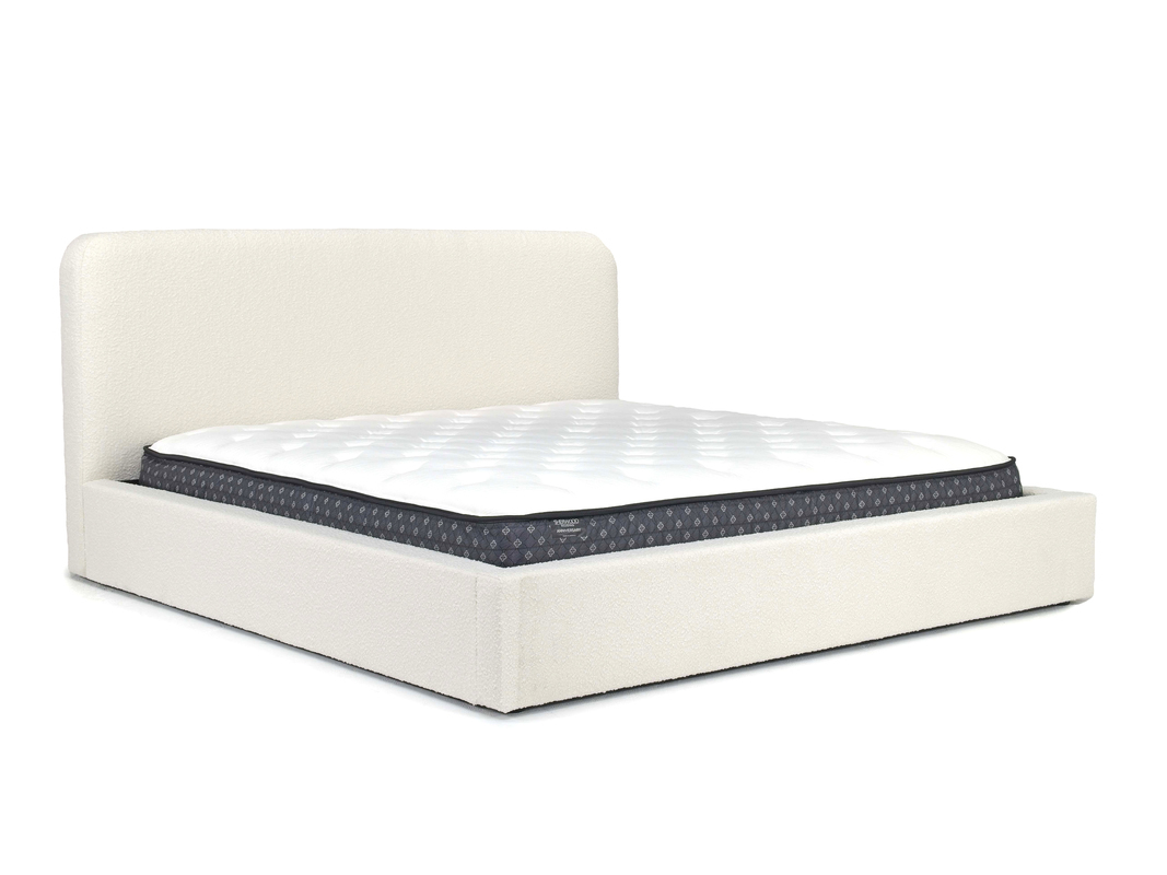 Cloud Boucle Upholstered Panel Bed Beds Bedroom