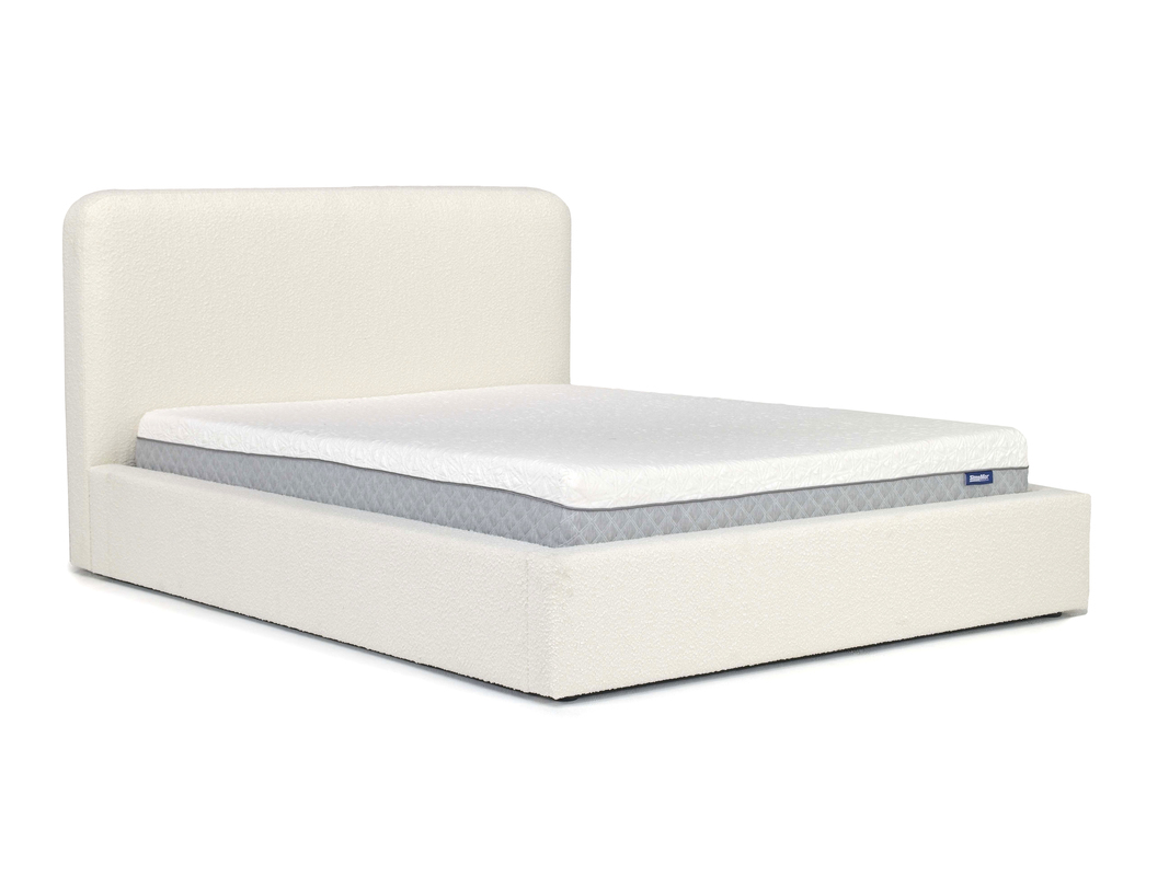 Cloud Boucle Upholstered Panel Bed Beds Bedroom