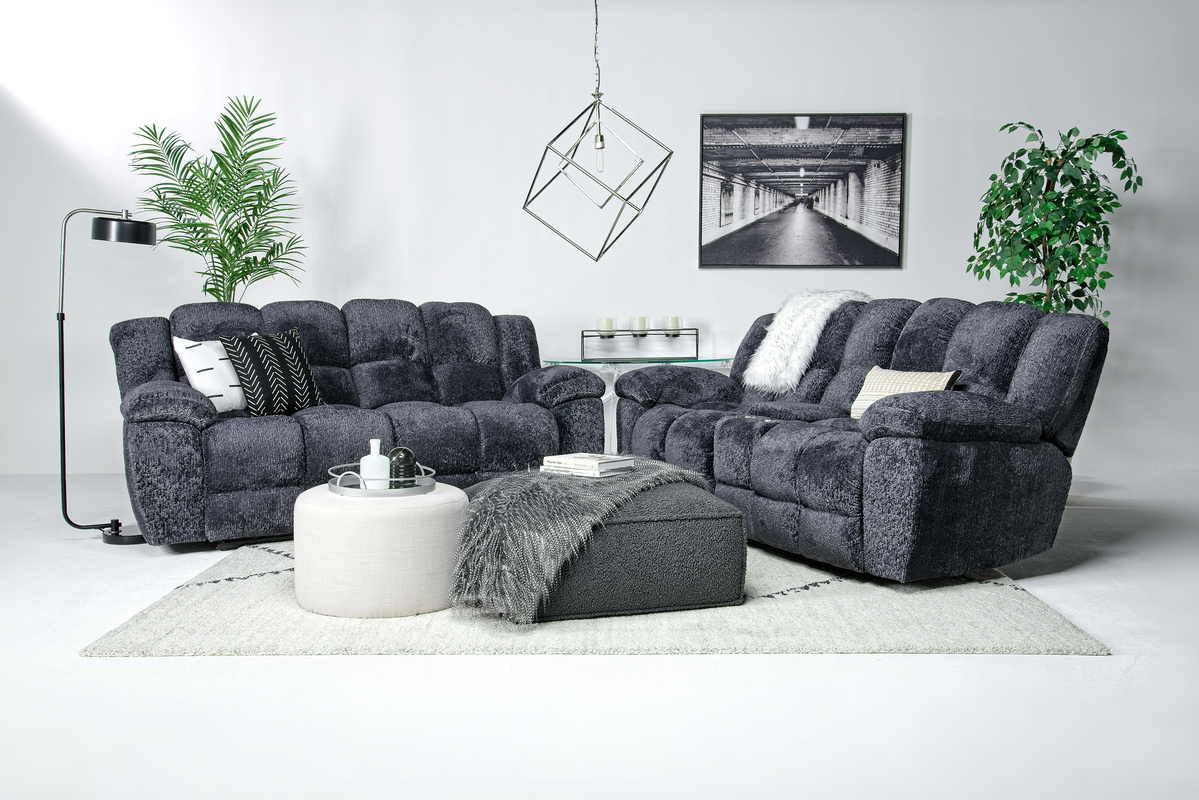 Comodo Reclining Sofa in Charcoal Sofas Living Room