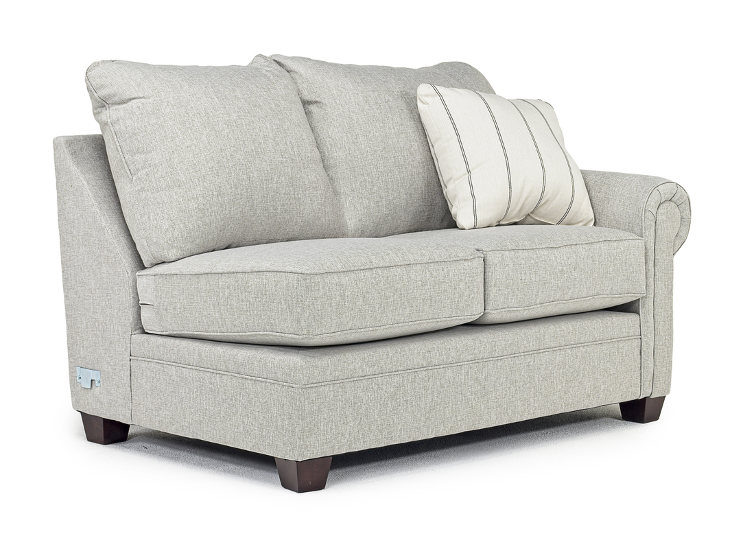 Cordoba 1 Arm Loveseat in Splash Linen, Right Facing Mor Furniture