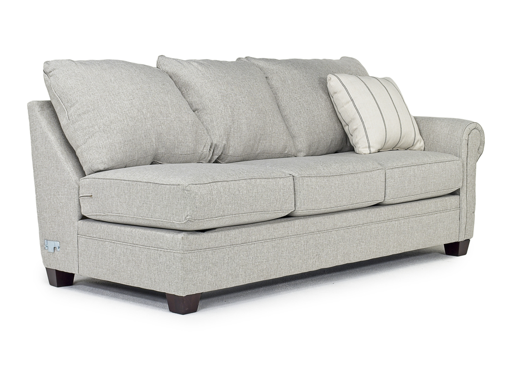 Cordoba 1 Arm Queen Sleeper Sofa in Splash Linen, Right Facing Mor