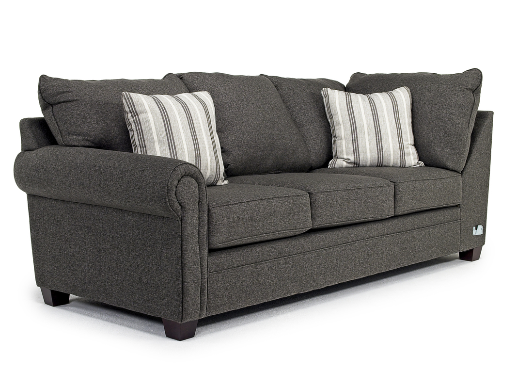 Cordoba Tux Sofa in Splash Charcoal, Left Facing Mor Furniture