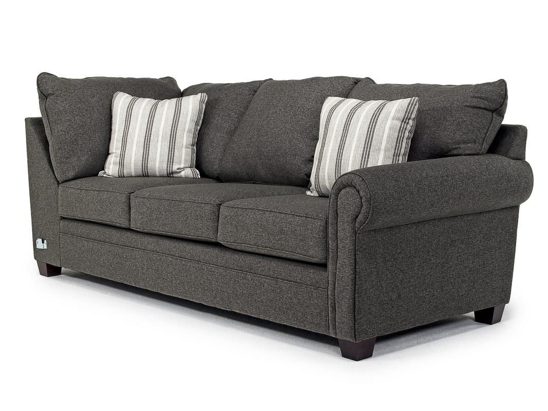 Cordoba Tux Sofa in Splash Charcoal, Right Facing Mor Furniture