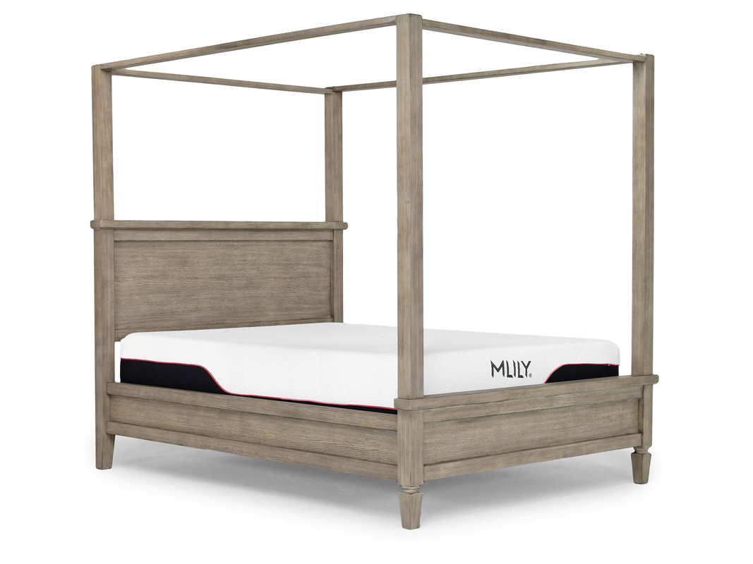 Country Side Canopy Bed in Brown Queen