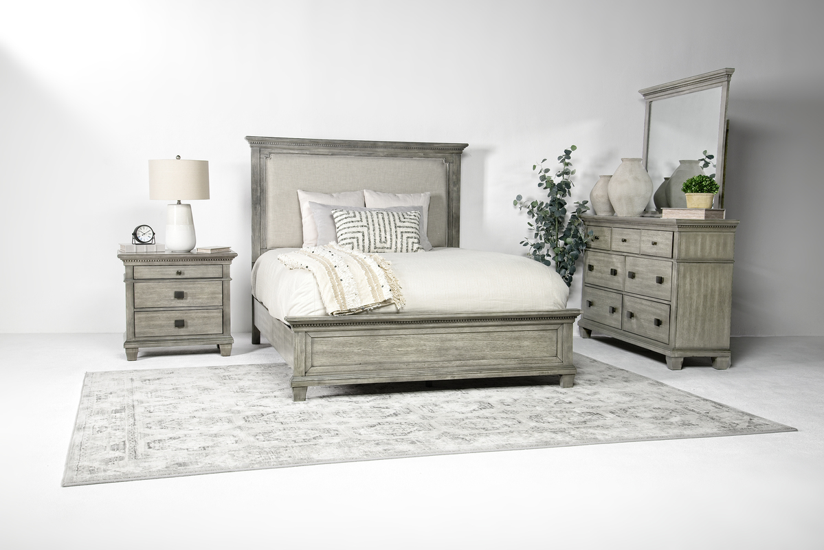 Crawford Panel Bedroom Set in Gray, Queen Bedroom Sets Bedroom