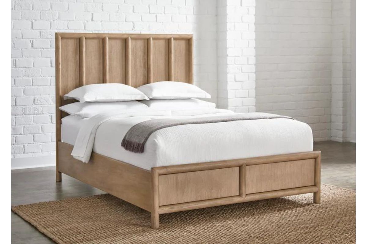 Dorsey Panel Bed in Granola, Eastern King Beds Bedroom
