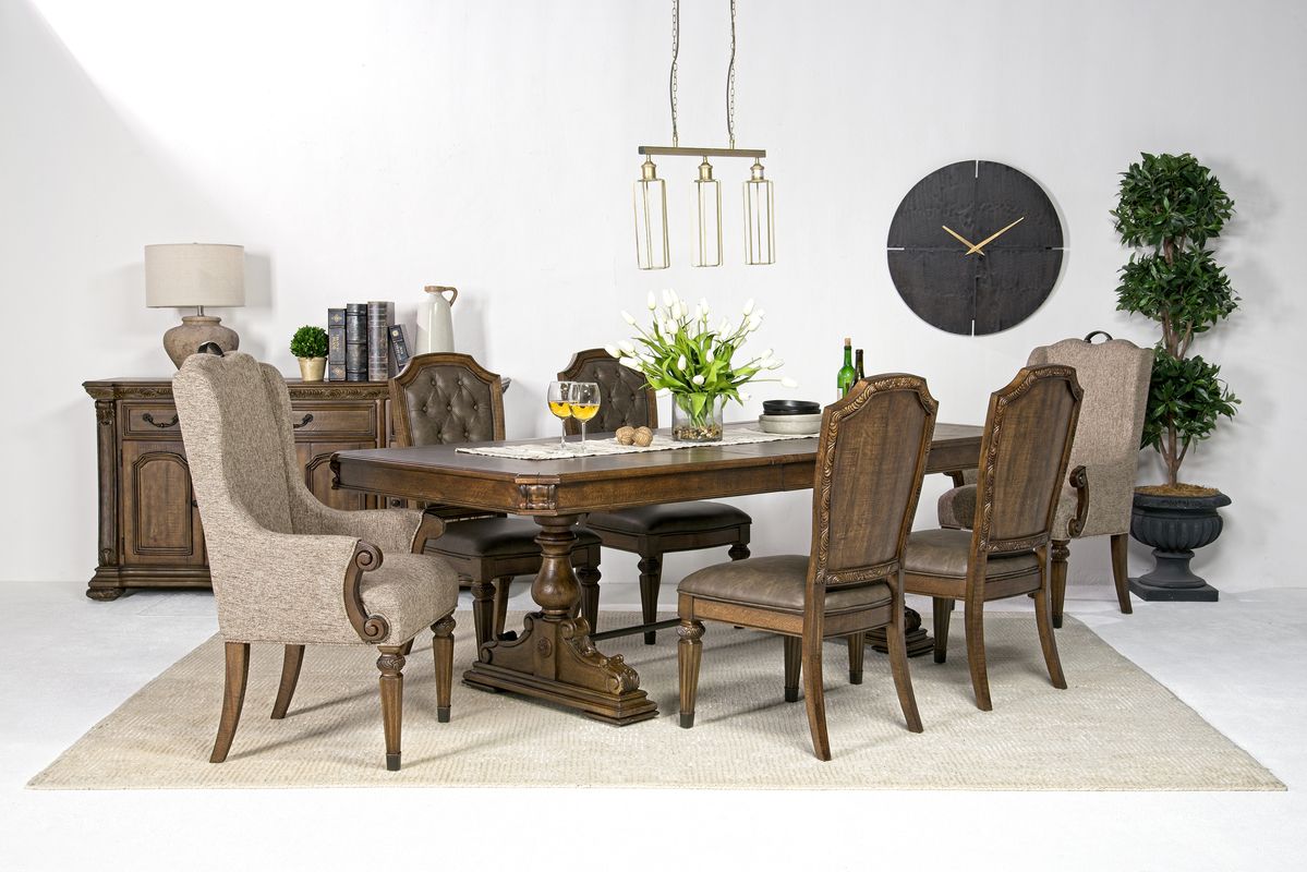 Durango Dining Set & 2 Arm Chairs Dining Room Sets Dining Room