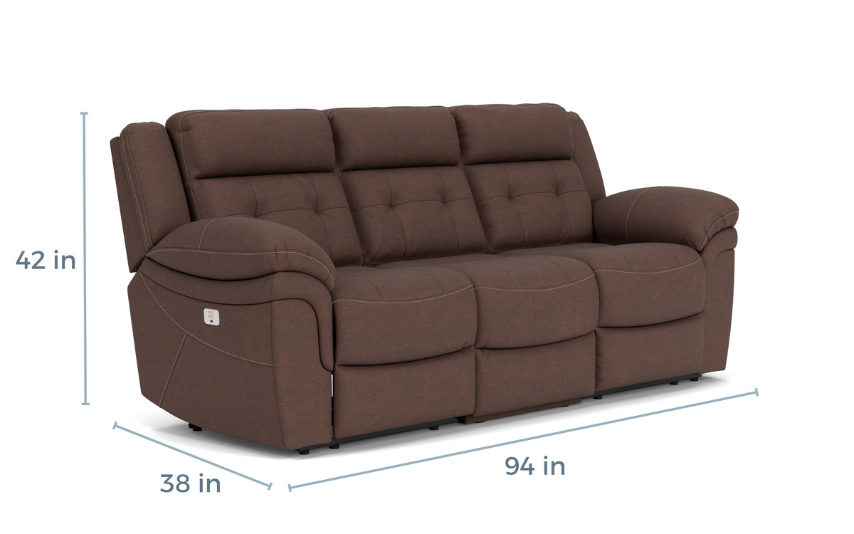 Glenn 2 Power Sofa in Brown | Sofas | Living Room 