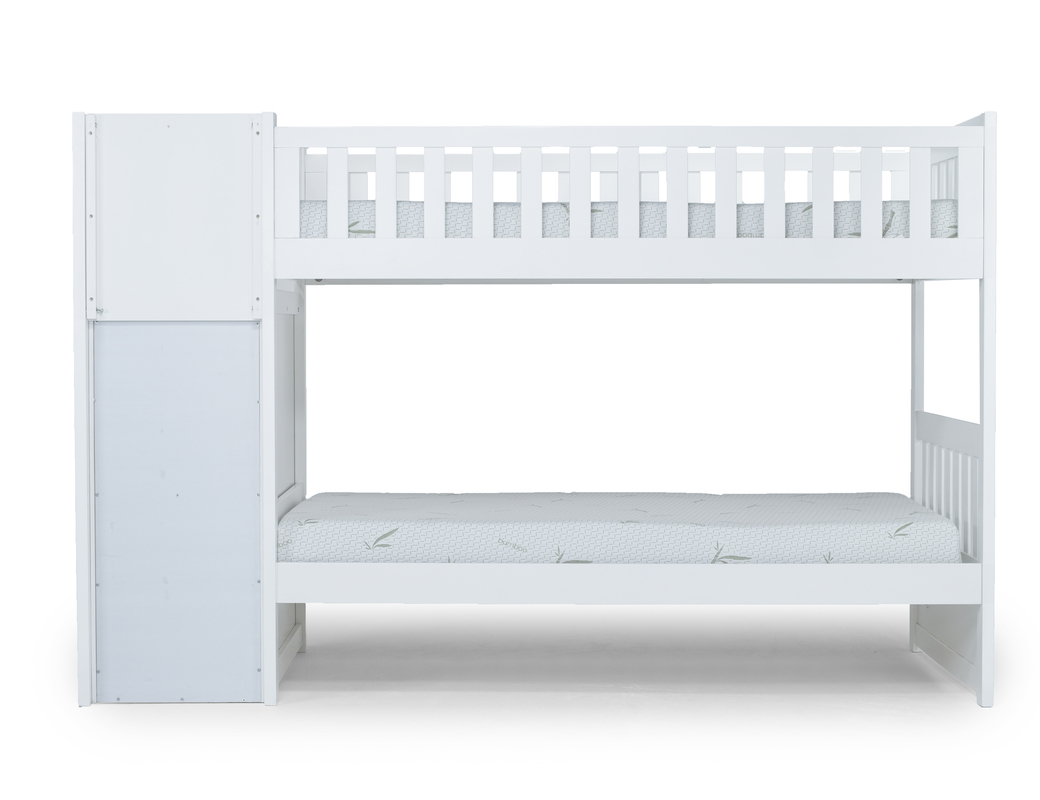 Harlow Bunk Bed in White Twin Twin Kids Beds Kids Bedroom