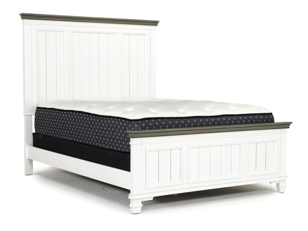 Joanna Panel Bed in White, Queen Beds Bedroom