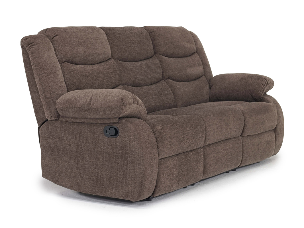 Kelsey Reclining Sofa in Brown Sofas Living Room