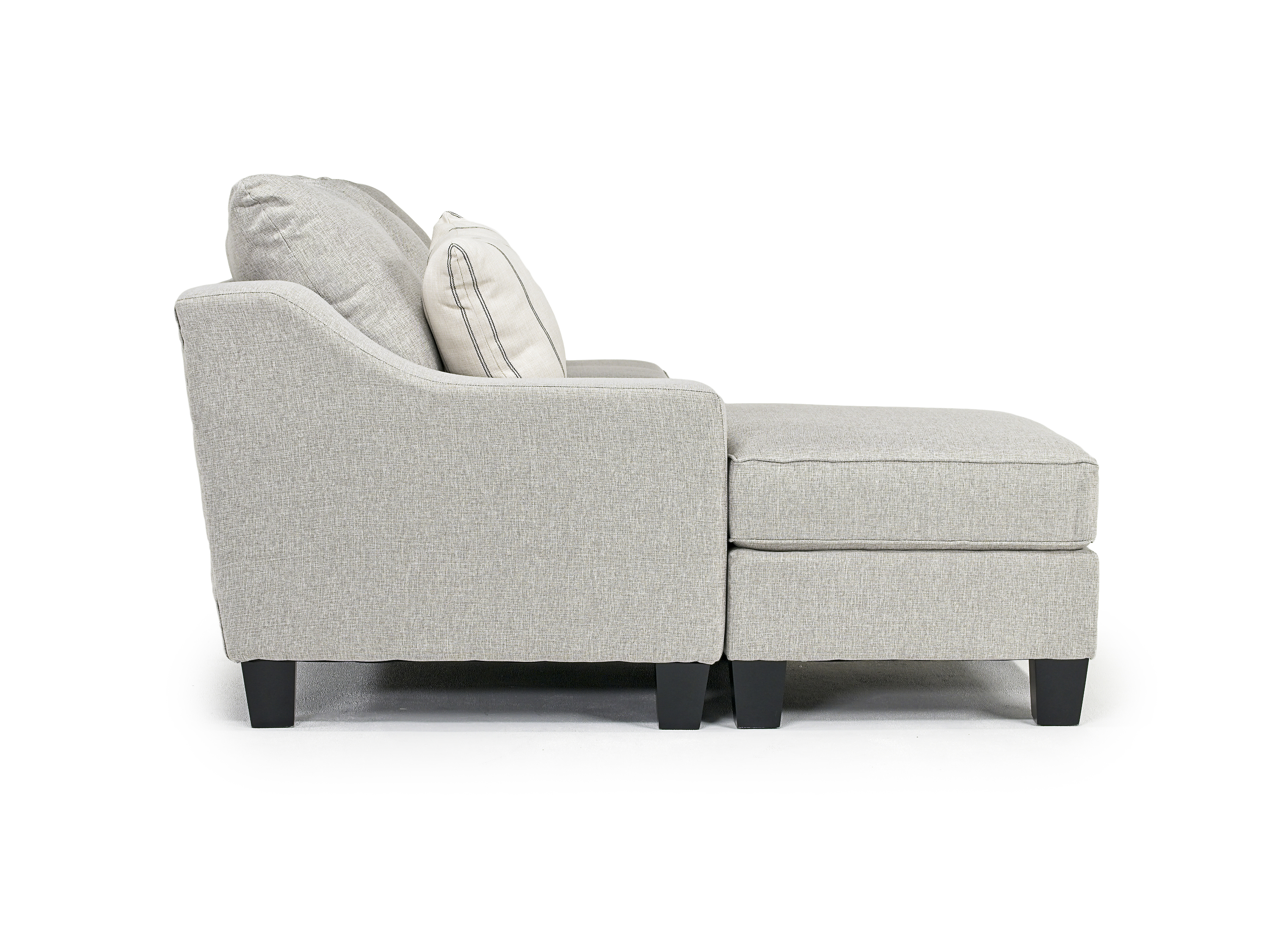 Lucy 1 Arm Sofa Chaise in Splash Linen, Left Facing | Mor Furniture