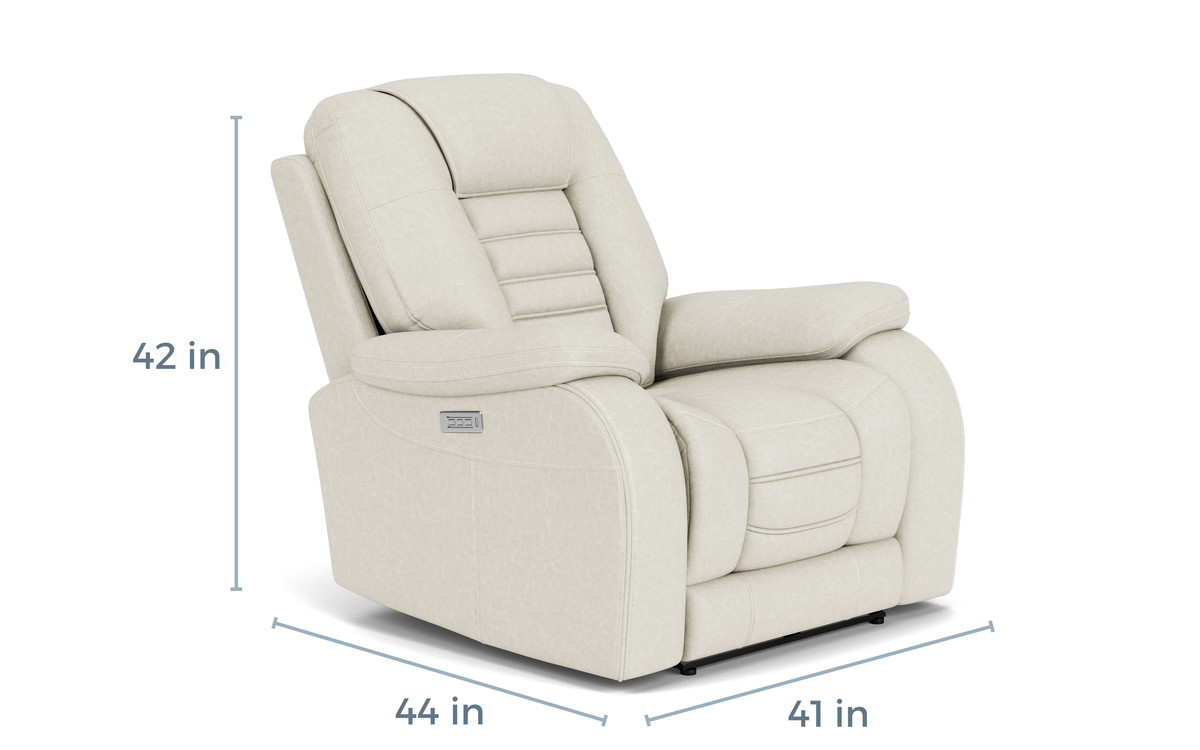 Malibu 3 Power Recliner in Platinum Leather | Recliners Malibu 3 Power Recliner in Platinum Leather | Recliners