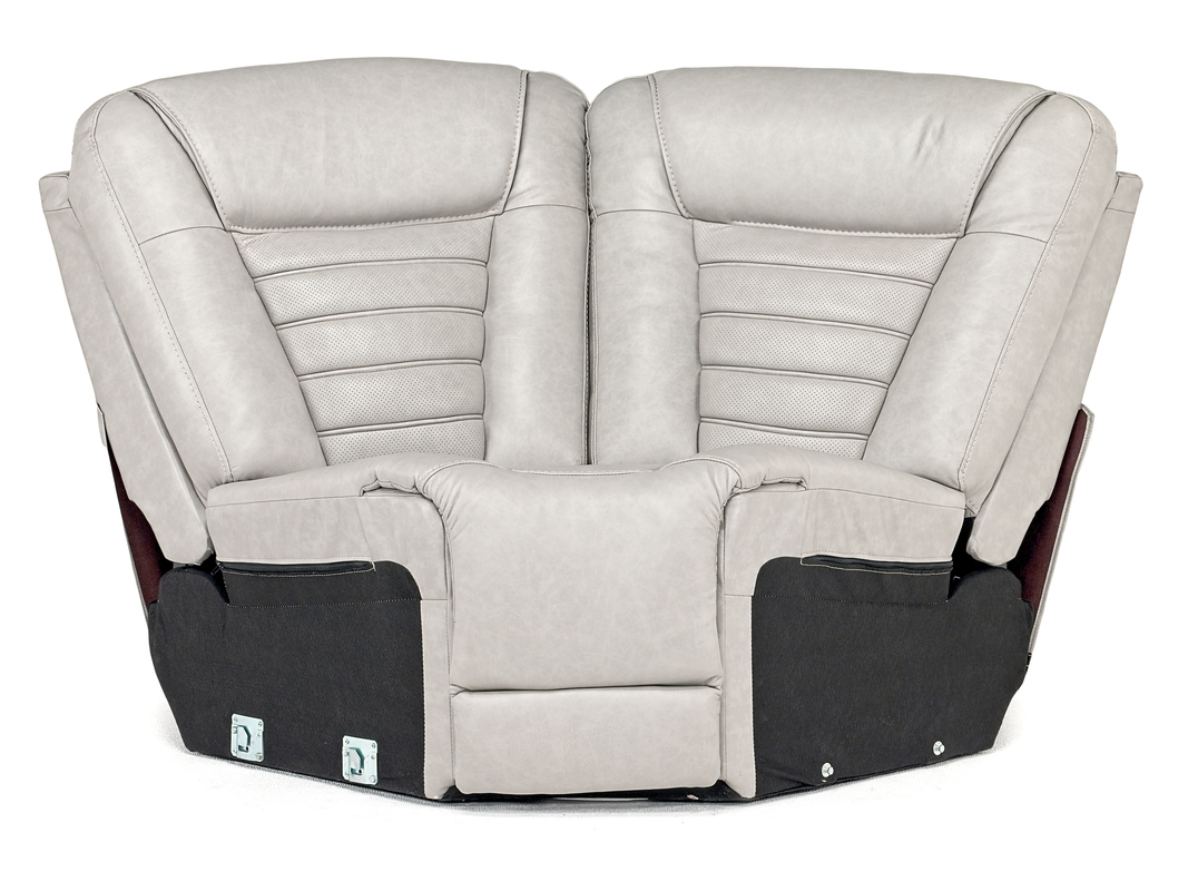 Malibu Wedge in Platinum Leather Mor Furniture