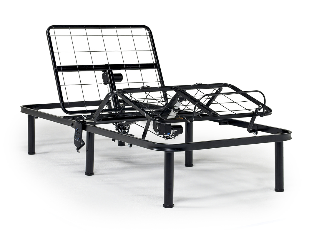 Mlily M102 Adjustable Foundation, Twin XL fully reclined.