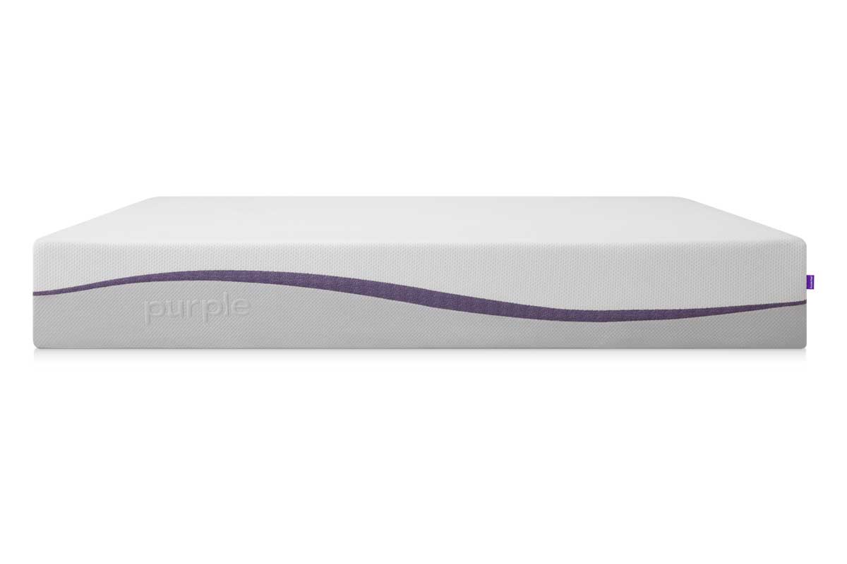 purple comfort grid queen mattress white