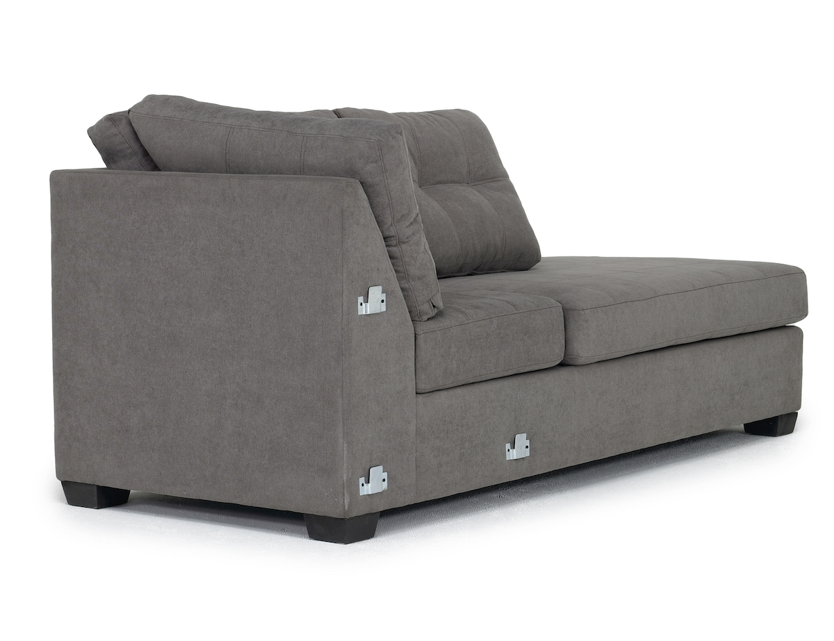 Riviera 1 Arm Tux Chaise in Gray, Right Facing Mor Furniture