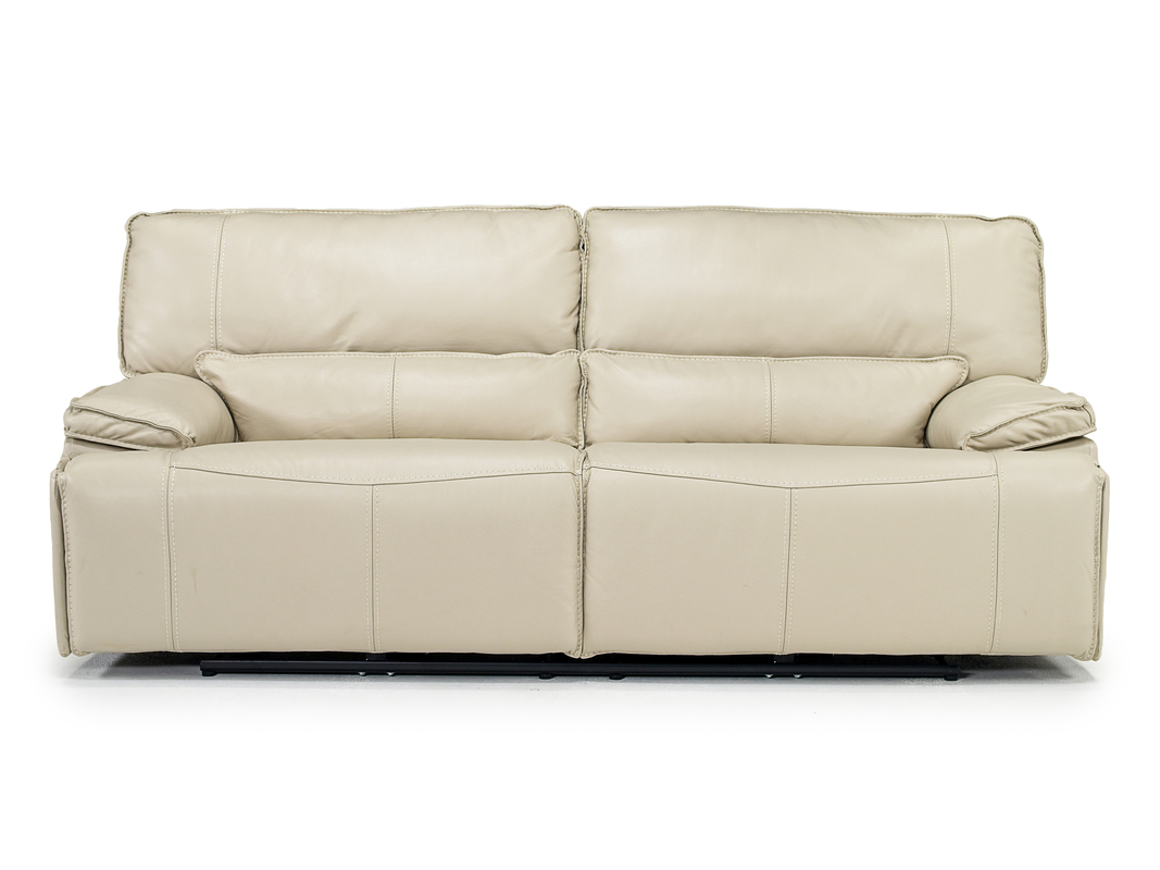 Cream leather sales 3 seater sofa