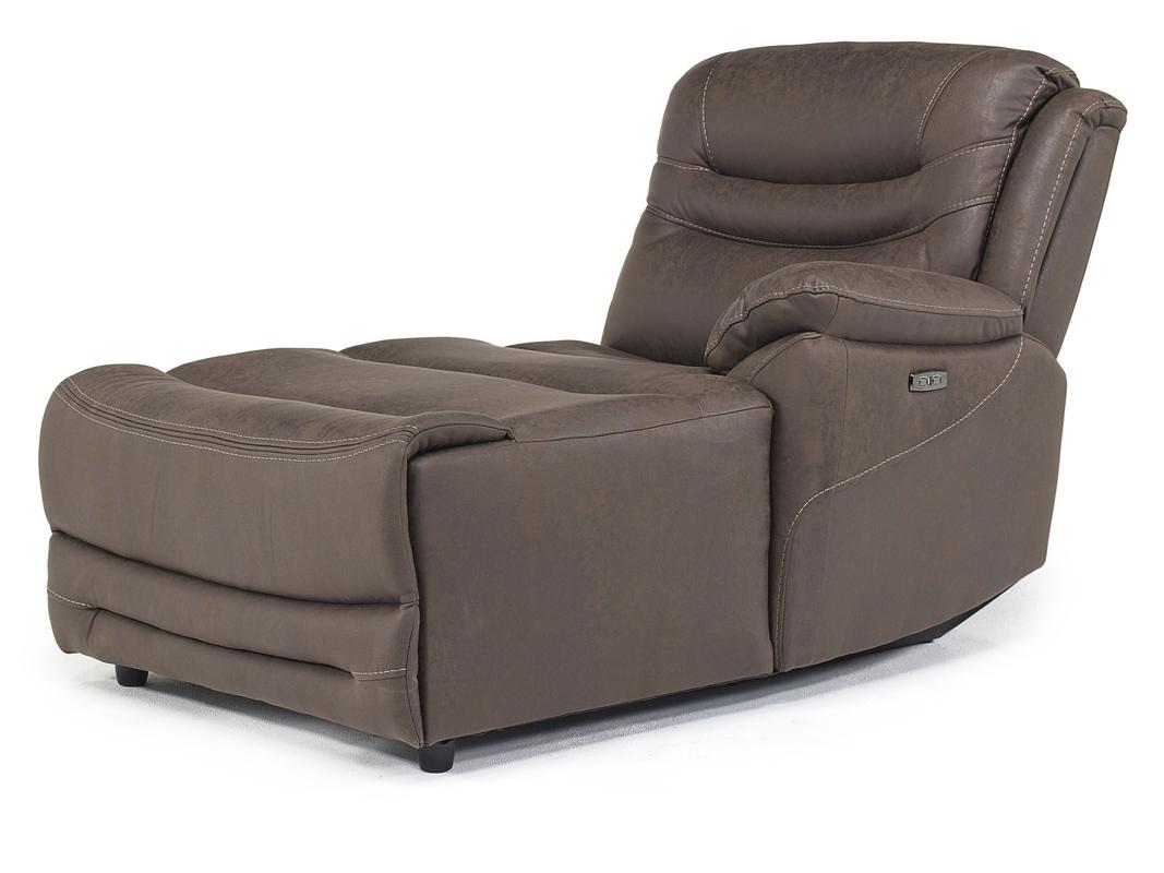 Splash 1 Arm 2 Power Chaise in Brown Right Facing