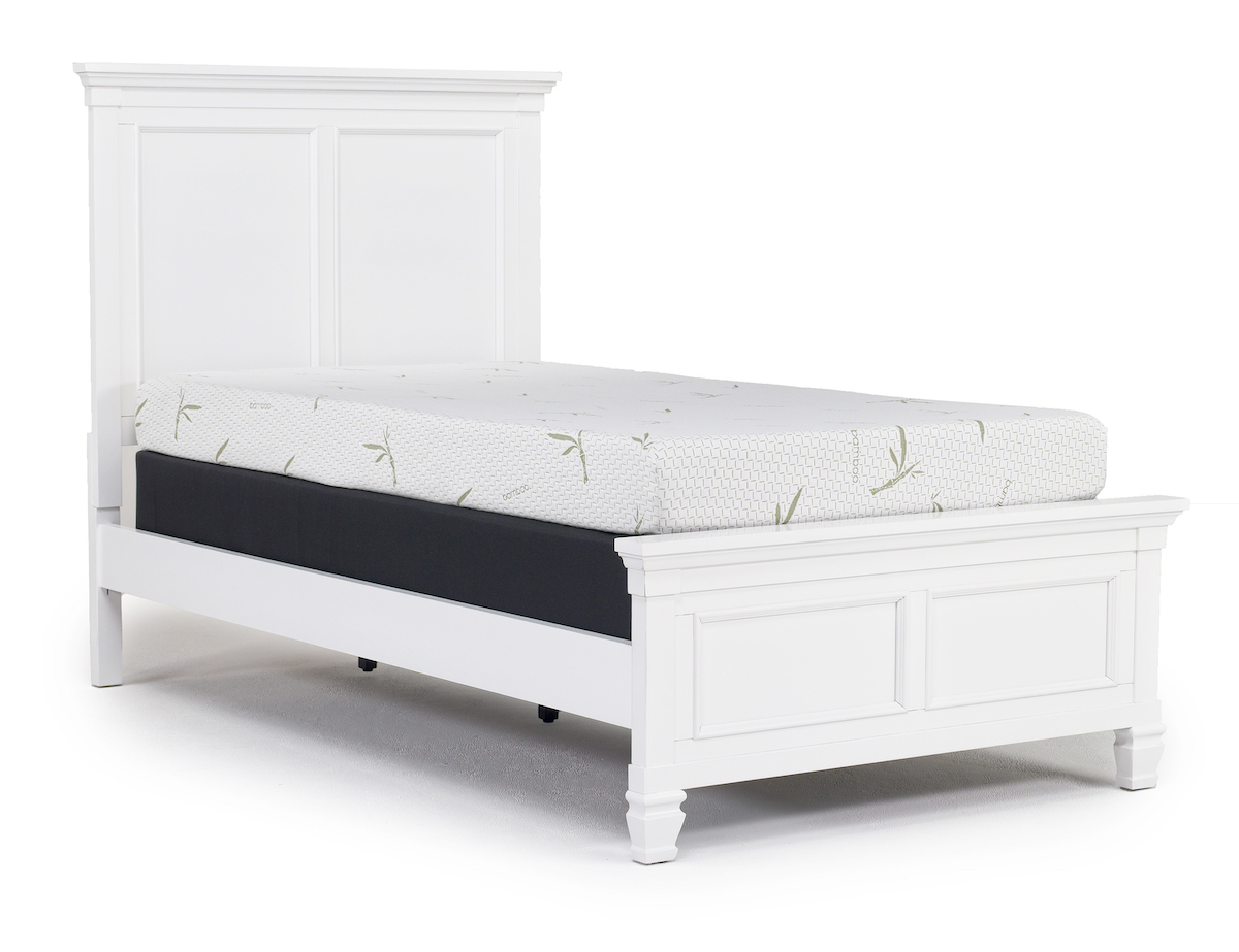 Tamarack Panel Bed in White, Twin Beds Bedroom