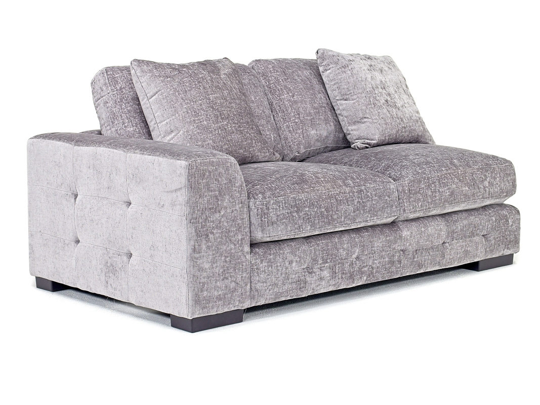 Tampa 1 Arm Loveseat in Gray, Left Facing Mor Furniture