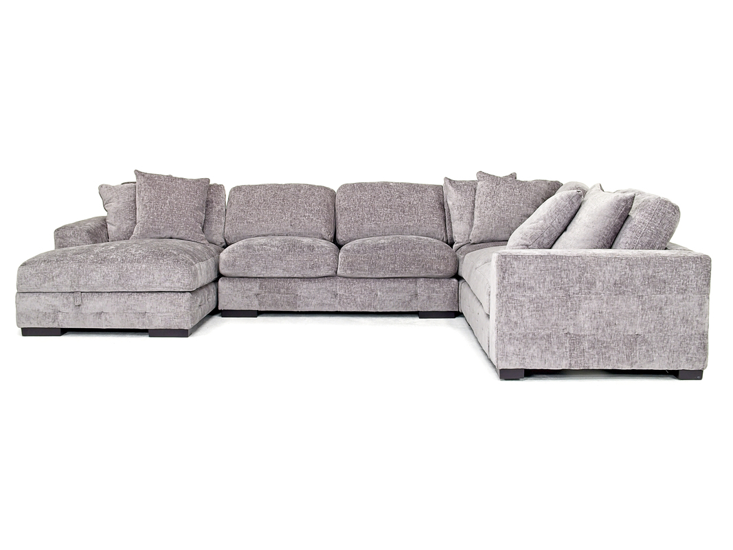 Tampa Sofa Chaise Sectional in Gray Left Facing