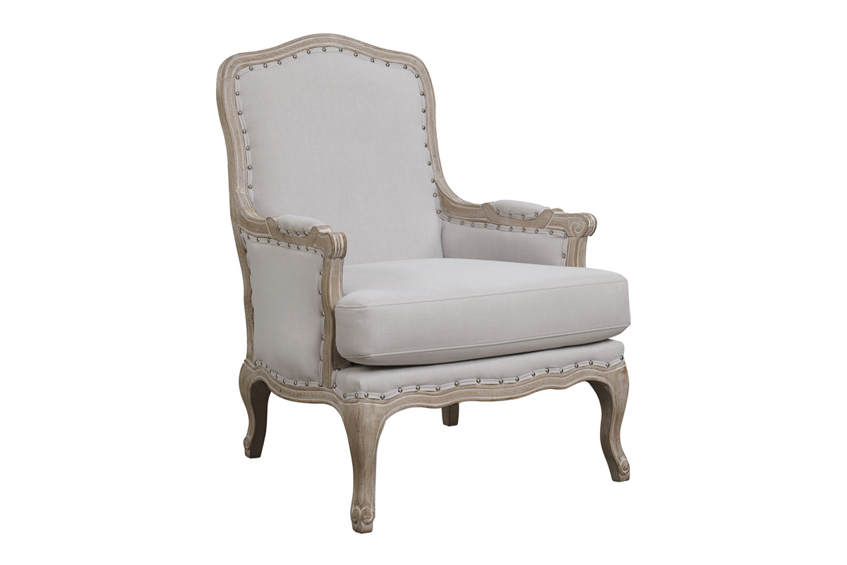 Regal Accent Chair In Taupe Chairs Living Room   UAZ540100G 001 1 