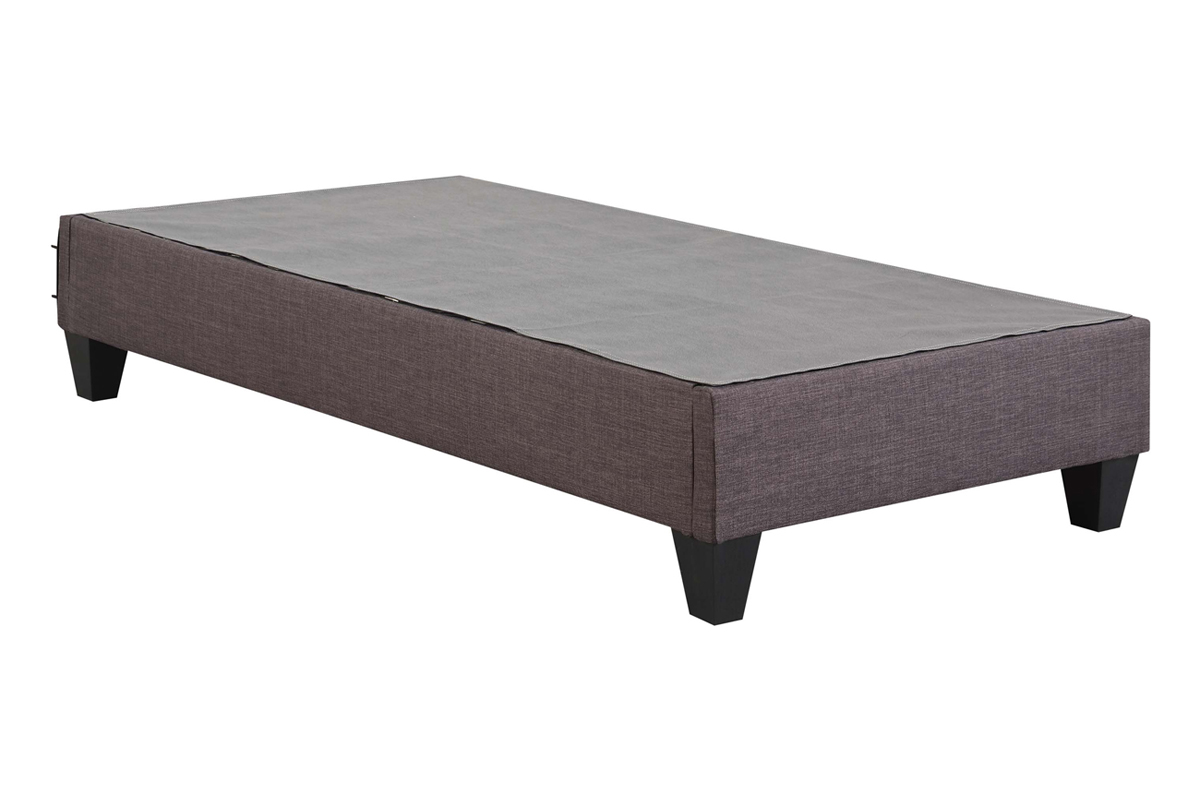Abby Platform Bed in Charcoal, Twin Beds Bedroom
