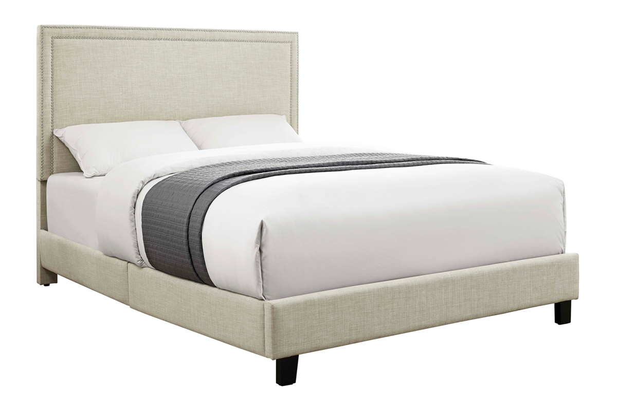Emery Upholstered Bed in Natural, Queen Beds Bedroom