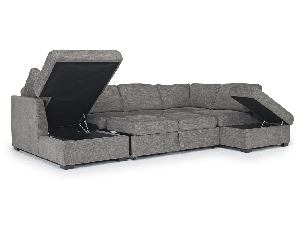 Claire full pull out sales tux chaise sectional