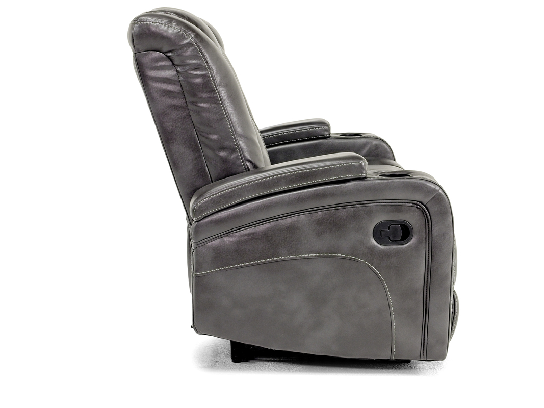 Vega Reclining Loveseat in Black | Loveseats | Living Room