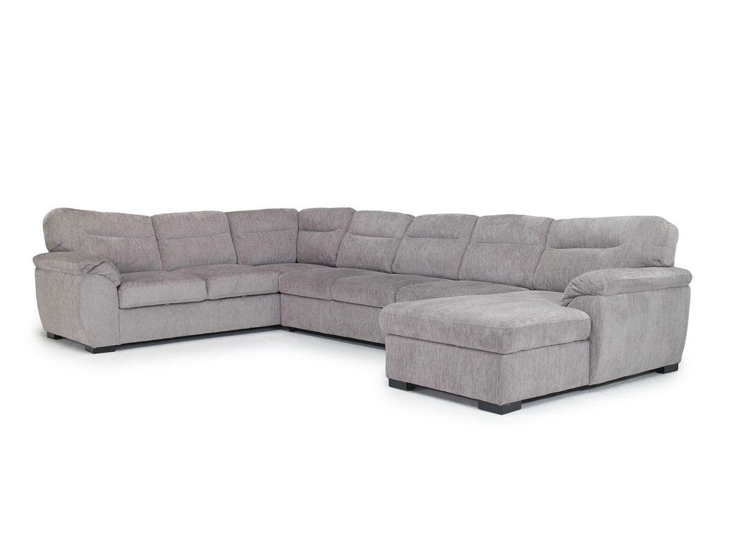 Wanda XL Chaise Sleeper Sectional in Gray, Right Facing